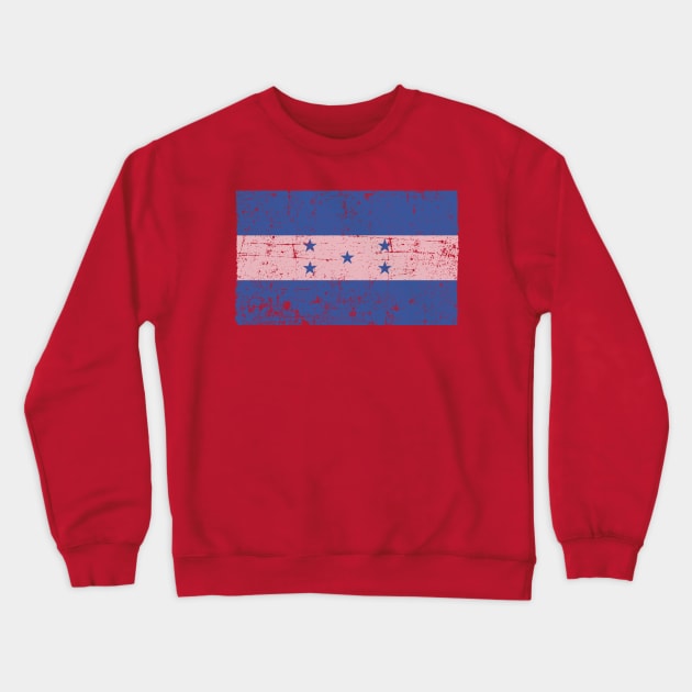 Honduras Flag - Bandera de Honduras - Patriotas unidos - vintage grunge Crewneck Sweatshirt by verde